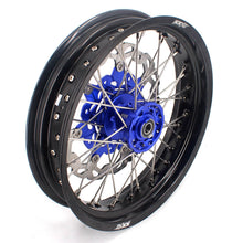 Load image into Gallery viewer, KKE 17 Inch Cush Drive Supermoto Wheels Fit Yamaha WR250F 2001-2018 WR450F 2003-2018 Blue
