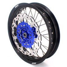 Load image into Gallery viewer, KKE 17 Inch Cush Drive Supermoto Wheels Fit Yamaha WR250F 2001-2018 WR450F 2003-2018 Blue
