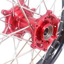 Load image into Gallery viewer, KKE 21 &amp; 18 Enduro Rims for GAS GAS Enduro Bikes 2018-2020 Red CNC Hub
