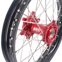 Load image into Gallery viewer, KKE 21 &amp; 18 Enduro Rims for GAS GAS Enduro Bikes 2018-2020 Red CNC Hub
