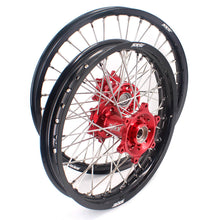 Load image into Gallery viewer, KKE 21 &amp; 18 Enduro Rims for GAS GAS Enduro Bikes 2018-2020 Red CNC Hub

