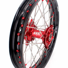 Load image into Gallery viewer, KKE 21" 18" OEM Size Motorcycle Alloy Wheels Rims Compatible with HONDA XR650L 1993-2024 Red Nipples
