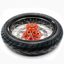 Load image into Gallery viewer, KKE 3.5*17inch &amp; 4.25*17inch CUSH Drive Supermoto Rims Tires For KTM SX SX-F XC XC-F EXC EXC-F XCW 2003-2024

