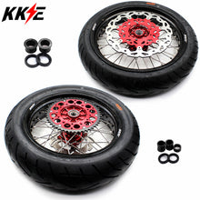 Load image into Gallery viewer, KKE 17 Inch Cush Drive Supermoto Rims Tires For HONDA XR650L 1993-2025
