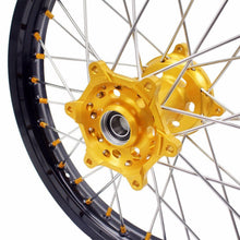 Load image into Gallery viewer, KKE 21 &amp; 18 Enduro Rims for Suzuki RMZ250 2007-2018 RMZ450 2005-2017 Gold Nipple
