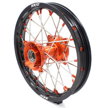 Load image into Gallery viewer, KKE 17"*1.4/14"*1.6 Small Kid's Wheels Rims Set For KTM SX 85 2021-2024 Orange Nipples
