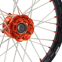 Load image into Gallery viewer, KKE 17"*1.4/14"*1.6 Small Kid's Wheels Rims Set For KTM SX 85 2021-2024 Orange Nipples
