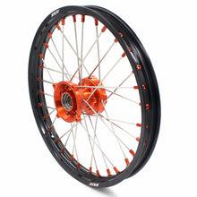 Load image into Gallery viewer, KKE 17"*1.4/14"*1.6 Small Kid's Wheels Rims Set For KTM SX 85 2021-2024 Orange Nipples
