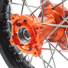 Load image into Gallery viewer, KKE 12/10 MIni Kid's Wheels For KTM SX50 2014-2023 GAS GAS MC50 2021-2023 Dirtbikes Orange Hub
