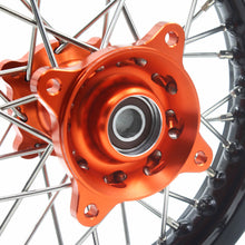 Load image into Gallery viewer, KKE 12/10 MIni Kid's Wheels For KTM SX50 2014-2023 GAS GAS MC50 2021-2023 Dirtbikes Orange Hub
