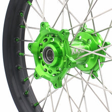 Load image into Gallery viewer, KKE 21 &amp; 19 MX Wheels for Kawasaki KX250F 2019 and 2021 Green Nipple(2020 Excluded)
