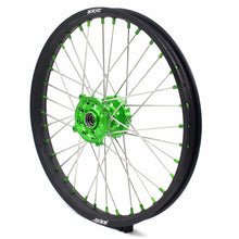 Load image into Gallery viewer, KKE 21 &amp; 19 MX Wheels for Kawasaki KX250F 2019 and 2021 Green Nipple(2020 Excluded)
