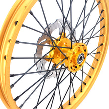 Load image into Gallery viewer, KKE 21 &amp; 19 MX Gold Wheels for Suzuki RM125 RM250 1996-2000 Black Spoke
