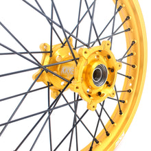 Load image into Gallery viewer, KKE 21 &amp; 19 MX Gold Wheels for Suzuki RM125 RM250 1996-2000 Black Spoke
