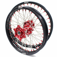 Load image into Gallery viewer, KKE 21 &amp; 19 Wheels for Suzuki RMZ250 2007-2025 RMZ450 2005-2025 Red Nipples
