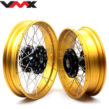 Load image into Gallery viewer, VMX 3.0*19 &amp; 4.25*17 Tubeless Wheels Rims Fit for BMW F700GS 2012 - 2018 Gold Rims Black Hubs
