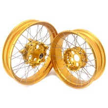 Load image into Gallery viewer, VMX 19inch &amp; 17inch Tubeless Spoked Wheels For BMW R1200GS 2013-2020 R1250GS 2019-2023 Gold Hub &amp; Rim

