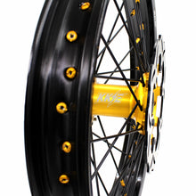 Load image into Gallery viewer, KKE 21" &amp; 19" Mx Diretibke Wheels For YAMAHA YZ125/250 1999-2016 YZ250F/450F 2003-2015 Black Spokes With Disc
