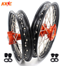 Load image into Gallery viewer, KKE 14"*1.4/12"*1.6 Kid's Small Wheels Rims Set Fit KTM SX 65 2002-2024
