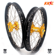 Load image into Gallery viewer, KKE 21 &amp; 19 Wheels for Suzuki RMZ250 2007 RMZ450 2005-2025 Gold&amp;Black
