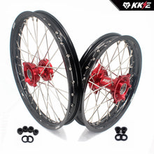 Load image into Gallery viewer, KKE 17"*1.4/14"*1.6 Small Kid's Wheels For KTM SX 85 GAS GAS MC85 2021-2024 Red Hub
