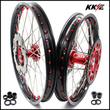 Load image into Gallery viewer, KKE 21&amp;18 21&amp;19 Wheels Set for HONDA XR650R 2000-2008 Red Nipple Discs

