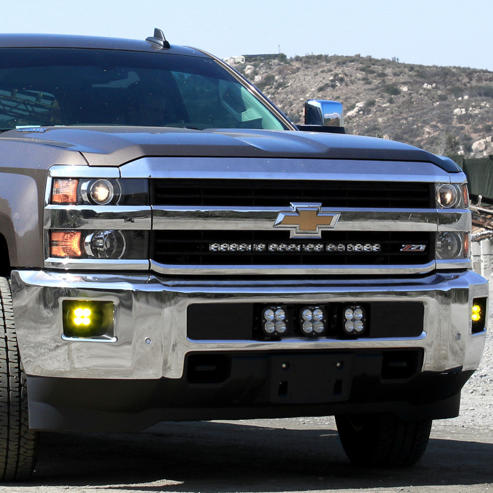 Chevy XL-Pro Bumper Kit Driving/Spot/Wide Cornering - Chevy 2015-2019 Silverado 2500/3500 HD Baja Designs