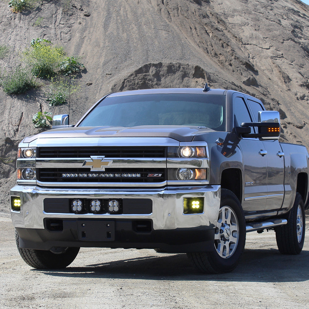 Chevy XL80 Bumper Kit Driving/Racer Spot/Wide Cornering - Chevy 2015-2019 Silverado 2500/3500 HD Baja Designs