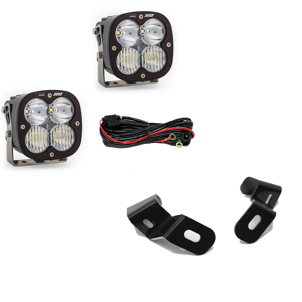 Dodge Ram LED Light Pods For Ram 2500/3500 19-On A-Pillar Kits XL80 Driving Combo Baja Designs