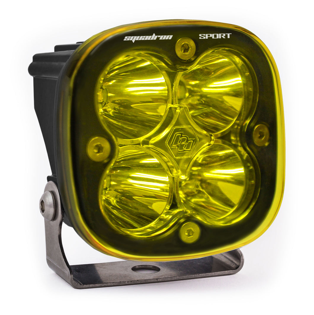 Squadron Sport LED Light Pod Spot Pattern Clear Amber Black Baja Designs