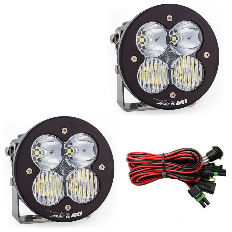 XL-R 80 Series LED Light Pods Driving Combo Pattern Pair Baja Designs